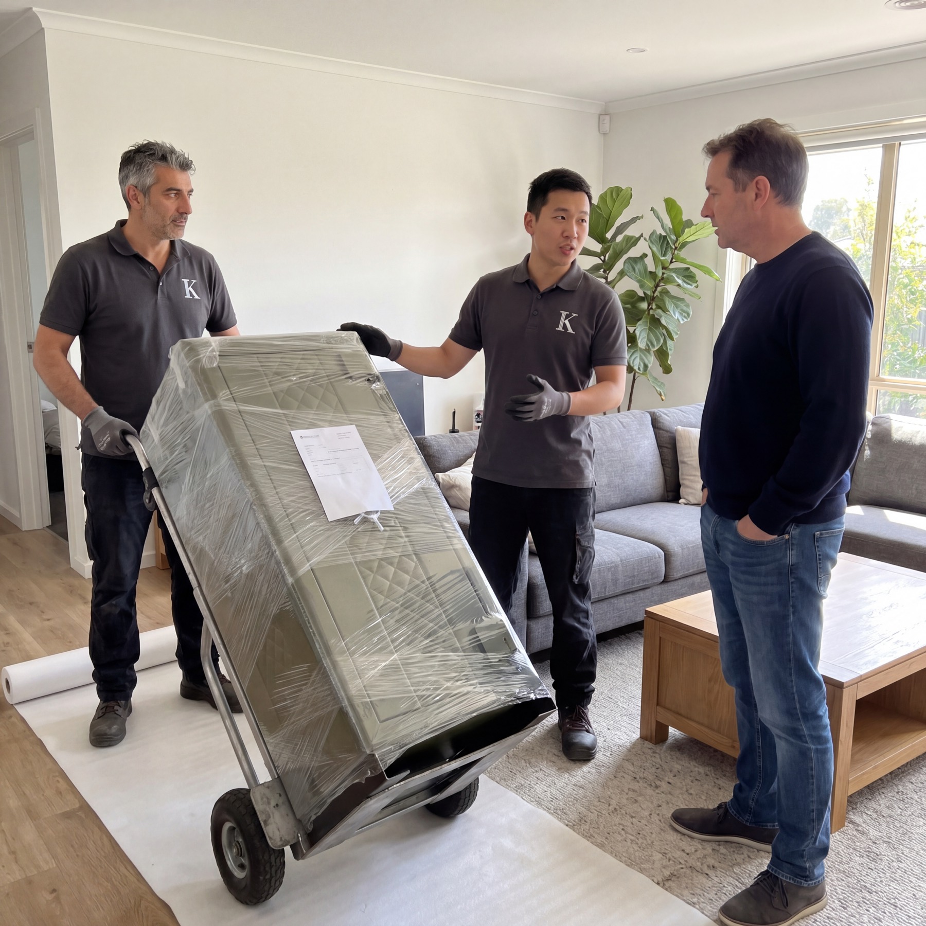 The Kronberg Collection team delivering and installing a safe in a client's home