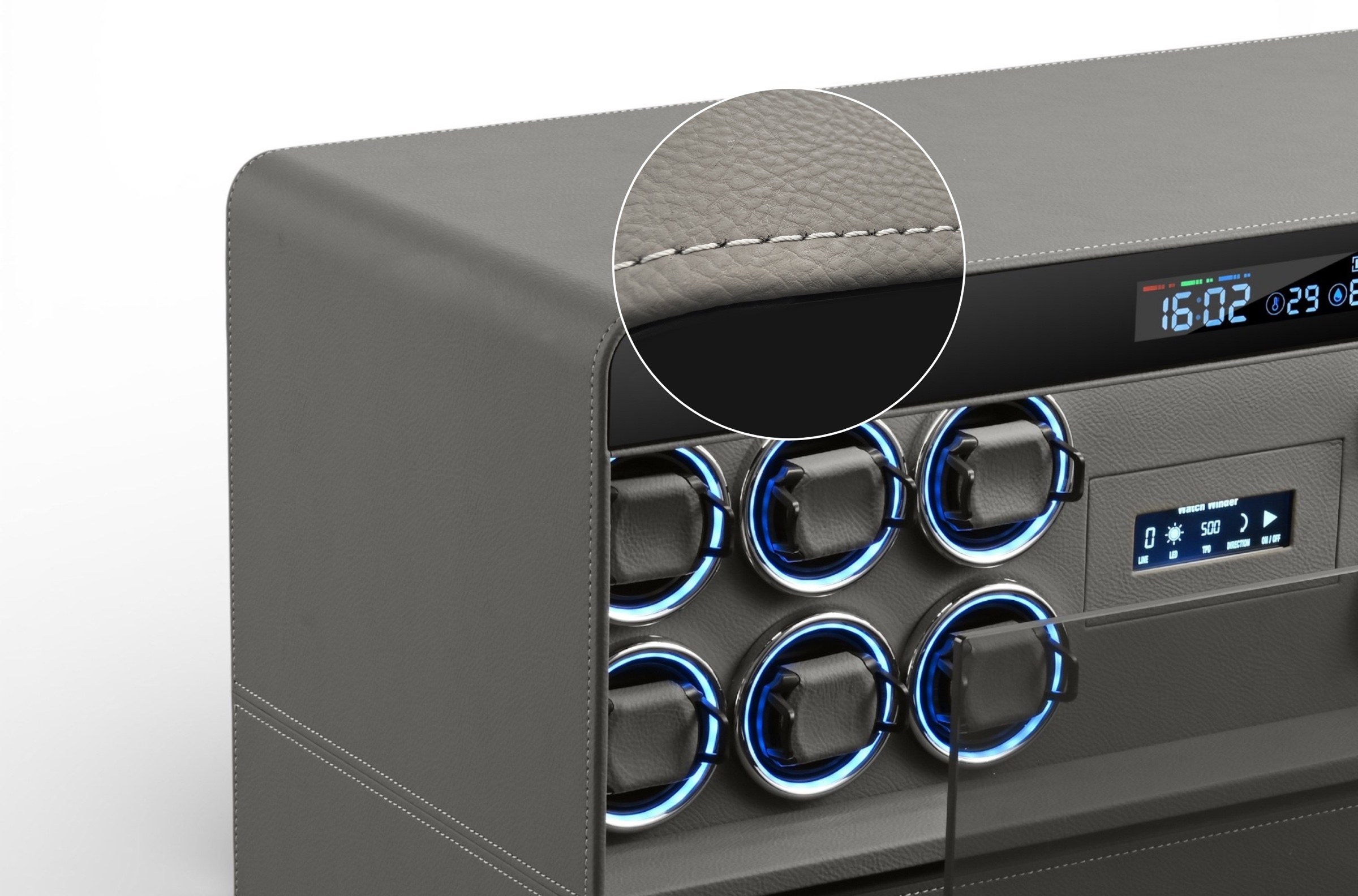 Watch Winder 12 — Leather detail